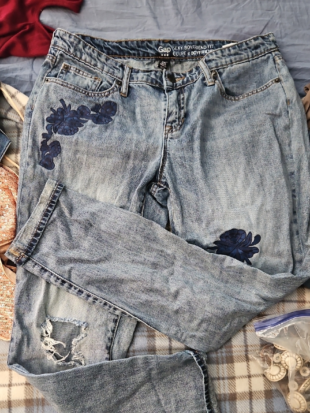 GAP Distressed Blue Jeans